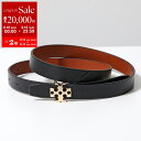 TORY BURCH トリーバーチ ナローベルト LOGO BELT ロゴ 157857 レディース ダブルT レザー リバーシブル BLACK/001【dc_kikaku】(4)