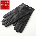 【8/15~18限定・最大2万円OFFクーポン配布中】DENTS デンツ グローブ Burford 5-1539 メンズ ヘアシープ レザー 手袋 カシミヤニットライニング スナップボタン 手ぶくろ アームウェア BLACK