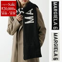 【8/15~18限定・最大2万円OFFクーポン配布中】MM6 KIDS エムエムシックス メゾンマルジェラ キッズ マフラー M60278 MM074 レディース ガールズ インターシャ編み ロゴ カラー2色