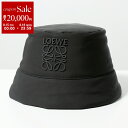 【8/15~18限定・最大2万円OFFクーポン配布中】LOEWE ロエベ バケットハット PUFFY パファー K820HB1X63 レディース ナイロン アナグラム ロゴ 撥水 帽子 1100/BLACK