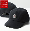 【8/15~18限定・最大2万円OFFクーポン配布中】MONCLER モンクレール ベースボールキャップ BASEBALL 3B00010 80448 メンズ コットン ロゴ刺繍 アイコンパッチ 帽子 778