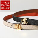 【8/15~18限定・最大2万円OFFクーポン配布中】Lauren Ralph Lauren ラルフローレン ナローベルト REV LRL 20 BELT 412912038 レディース ロゴ リバーシブル レザー スキニーベルト カラー2色