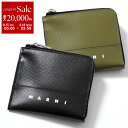 【8/15~18限定・最大2万円OFFクーポン配布中】MARNI マルニ コインケース PFMI0075A0 P5769 メンズ ミニ財布 カードケース L字ファスナー アラウンド ジップ ロゴ カラー2色