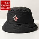 【8/15~18限定・最大2万円OFFクーポン配布中】MONCLER GRENOBLE モンクレール グルノーブル バケットハット BUCKET 3B00014 5399E メンズ ナイロン 中綿入り アイコンパッチ 刺繍 帽子 999