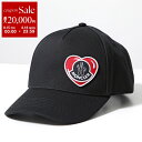 【8/15~18限定・最大2万円OFFクーポン配布中】MONCLER モンクレール ベースボールキャップ BASEBALL J1091 3B00032 0U162 レディース コットン ハート ロゴ 帽子 刺繍 999 J10913B000320U162999
