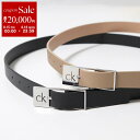 【8/15~18限定・最大2万円OFFクーポン配布中】Calvin Klein カルバンクライン ナローベルト CK CUT SQUARE BUCKLE 2.0 K60K612864 レディース レザー モノグラム ロゴ カラー2色