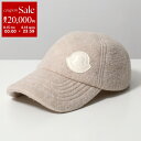 【8/15~18限定・最大2万円OFFクーポン配布中】MONCLER モンクレール ベースボールキャップ BASEBALL 3B00055 597WT レディース ポリエステル ウール アイコンパッチ 帽子 21L