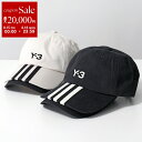 【8/15~18限定・最大2万円OFFクーポン配布中】Y-3 ワイスリー ベースボールキャップ Y-3 3S CAP JM9041 JN7183 メンズ コットン ストライプス ロゴ 6パネル 帽子 カラー2色