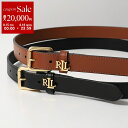 【8/15~18限定・最大2万円OFFクーポン配布中】Lauren Ralph Lauren ローレンラルフローレン ナローベルト LGO KPPER 25 BELT SKINNY 412968763 レディース レザー ロゴ カラー2色