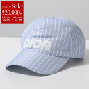 【8/15~18限定・最大2万円OFFクーポン配布中】Dior ディオール ベースボールキャップ 483C900AB067 レディース ロゴ ストライプ 帽子 580/Bleu