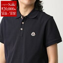 【8/15~18限定・最大2万円OFFクーポン配布中】MONCLER モンクレール ポロシャツ MAGRIA POLO MANICA C 8A00030 84556 メンズ 半袖 コットン ロゴパッチ トリコロールストライプ 鹿の子 レギュラーフィット 77X