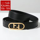 【8/15~18限定・最大2万円OFFクーポン配布中】FENDI フェンディ ベルト O LOK オーロック 8C0653 AAIW レディース レザー FFロゴ バックル F0KUR/NERO+ORO