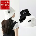 【8/15~18限定・最大2万円OFFクーポン配布中】MIUMIU ミュウミュウ ハット 5HC341 2DXI レディース ドリルハット ロゴ刺繍 コットン 帽子 カラー2色