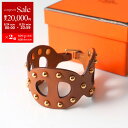 【8/24~25限定・最大2万円OFFクーポン配布中】HERMES エルメス ブレスレット シェーヌダンクル 010669CD レディース スイフト レザー ドットメタル マキシベルト アクセサリー U刻印 GD GOLD【dc_kikaku】