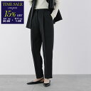 【9/11-1時59分迄15%OFFクーポン対象】CHIGNON シニヨン テーパードパンツ 3246-491MK レディース スラックス クロップド タックパンツ ストレッチ ジャージー ブラック【cp_fifte】