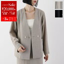 hwyl ヒュイル ジャケット 510-84002 レディース ノーカラー Vネック ダブルブレスト ブレザー 長袖 カラー2色【dc_kikaku】