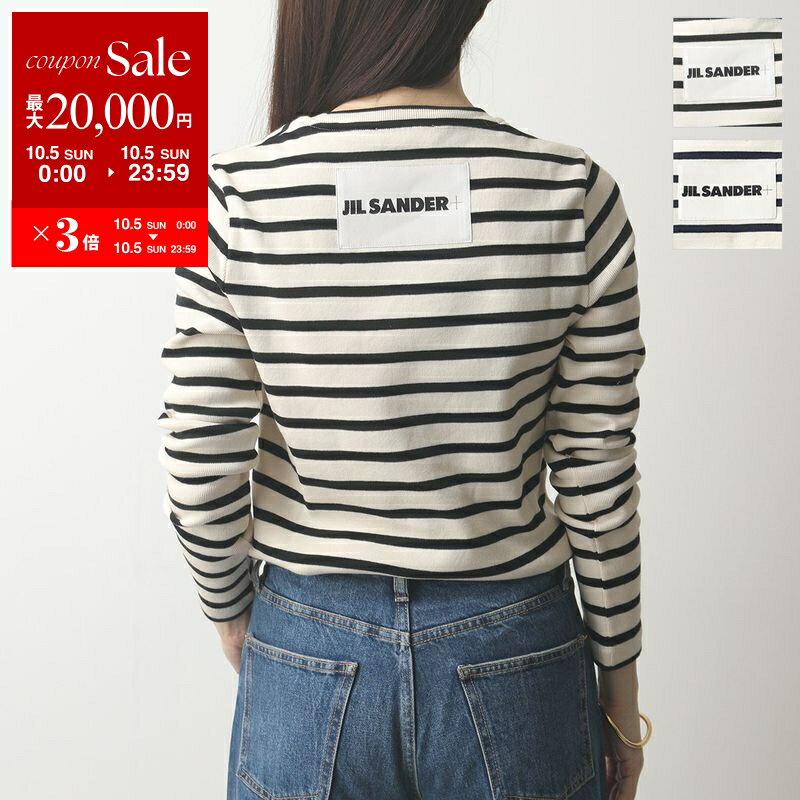 「新品」JIL SANDER ベージュ ロゴ入り長袖Tシャツ JIL SANDER ジルサンダー Tシャツ J02GC0107 J20215 レディース