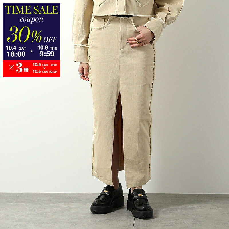 【10/4-18時～30％OFFクーポン対象】GHOSPELL ゴスペル タイトスカート Harper Frayed Midi Skirt レデ..