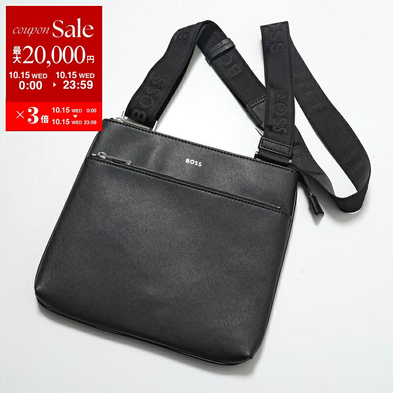 【10/15限定・最大2万円OFFクーポン配布中】HUGO BOSS ヒューゴボス ショルダーバッグ Zair_S z env large ザイール エンバイロンメント ラージ 50483567 10247449 メンズ エンベロープバッグ ストラクチャードレザー ロゴ 001
