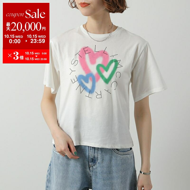 楽天インポートセレクトmusee【10/15限定・最大2万円OFFクーポン配布中】STELLA McCARTNEY KIDS ステラマッカートニー キッズ Tシャツ TW8C61 Z0434 レディース ガールズ 半袖 カットソー ロゴT クルーネック 101