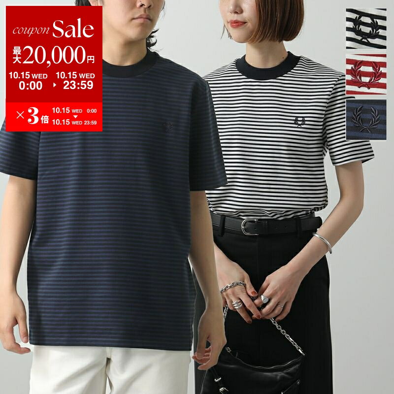 フレッドペリー　ラグビーシャツ　ボーダー柄　刺繍ロゴ　長袖シャツ　XLサイズ 楽天市場】FREDPERRY フレッドペリー（柄ボーダー）（Tシャツ