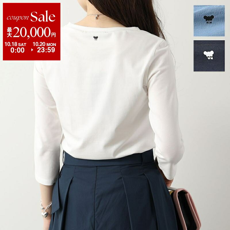 楽天インポートセレクトmusee【10/18～10/20限定・最大2万円OFFクーポン配布中】MAX MARA WEEKEND マックスマーラ ウィークエンド Tシャツ MULTIA ムルティA レディース ストレッチ コットン クルーネック 七分袖 ロンT カットソー カラー3色