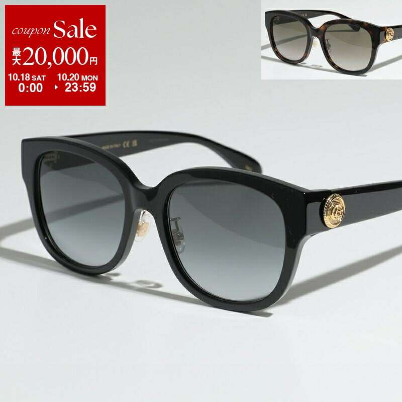 【10/18～10/20限定・最大2万円OFFクーポン配布中】GUCCI グッチ サングラス GG1409SK レディース ウェリントン型 GGメタルロゴ メタルロゴ アジアンフィット セルフレーム クリングスタイプ アイウェア カラー2色