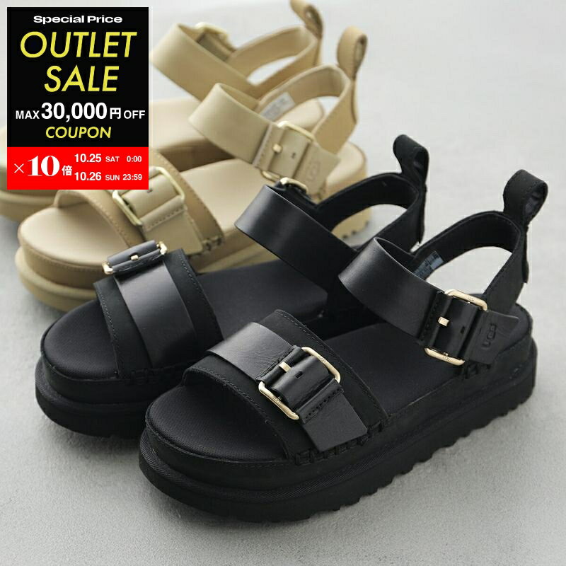 新品 UGG アグ 厚底サンダル レディース ブラック ストラップサンダル 39 UGG アグ サンダル レディース 1152698 カーキグリーン ブラック