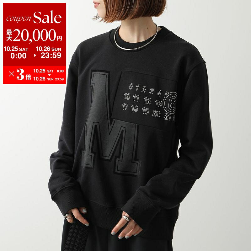 楽天インポートセレクトmusee【10/25-26限定・最大2万円OFFクーポン配布中】MM6 エムエムシックス メゾンマルジェラ トレーナー SH0GU0029 M25014 レディース 長袖 スウェット ナンバリングロゴ コットン 900 SH0GU0029M25014900【dc_kikaku】