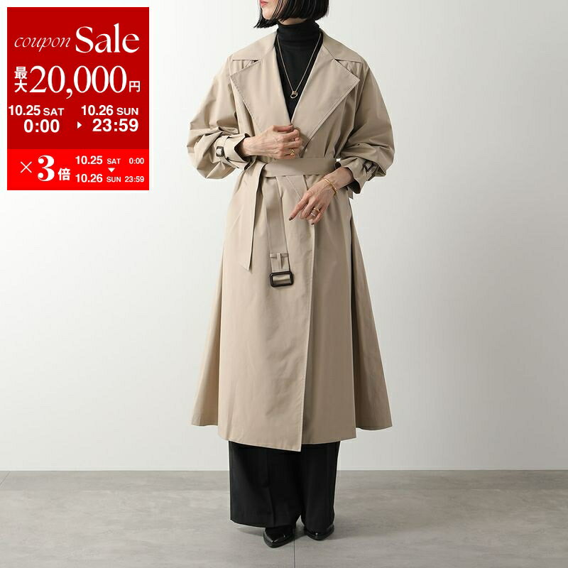楽天インポートセレクトmusee【10/25-26限定・最大2万円OFFクーポン配布中】WEEKEND MAX MARA ウィークエンド マックスマーラ トレンチコート FATTO ファット レディース スプリングコート ベルト付き ロング丈 テクニカル キャンバス 撥水 001【dc_kikaku】