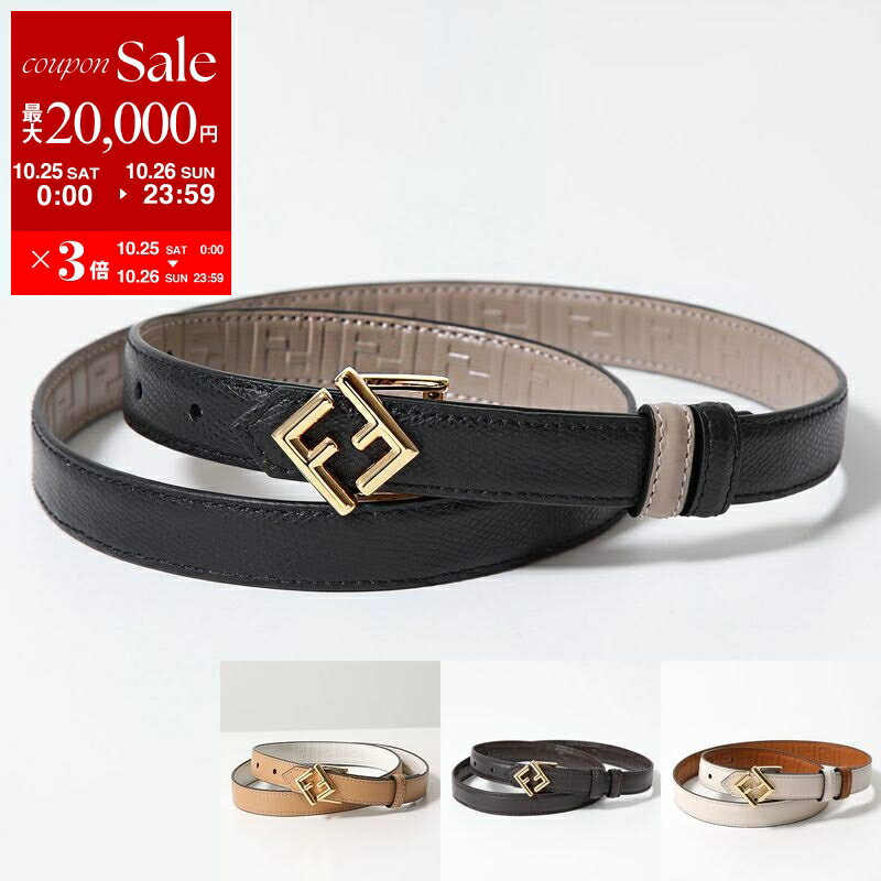 FENDI フェンディ ナローベルト 8C0687 ANH8 レディース レザー リバーシブル FFダイヤモンド カラー4色【dc_kikaku】