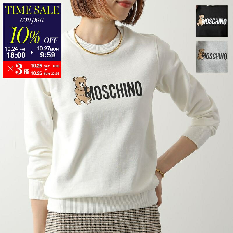 MOSCHINO KIDS モスキーノ キッズ トレーナー HPF08V LCA83 レディース ガールズ 長袖 スウェット クルーネック 裏起毛 ロゴ テディベア カラー3色【cp_ten】