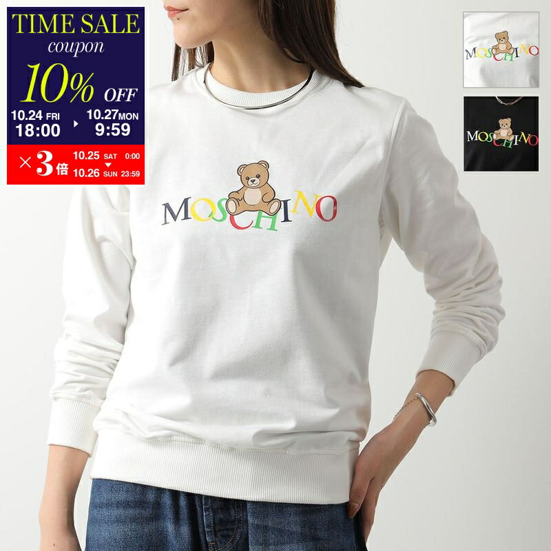 MOSCHINO KIDS モスキーノ キッズ トレーナー HNF08V LCA60 レディース ガールズ 長袖 スウェット クルーネック 裏起毛 ロゴ テディベア カラー2色【cp_ten】