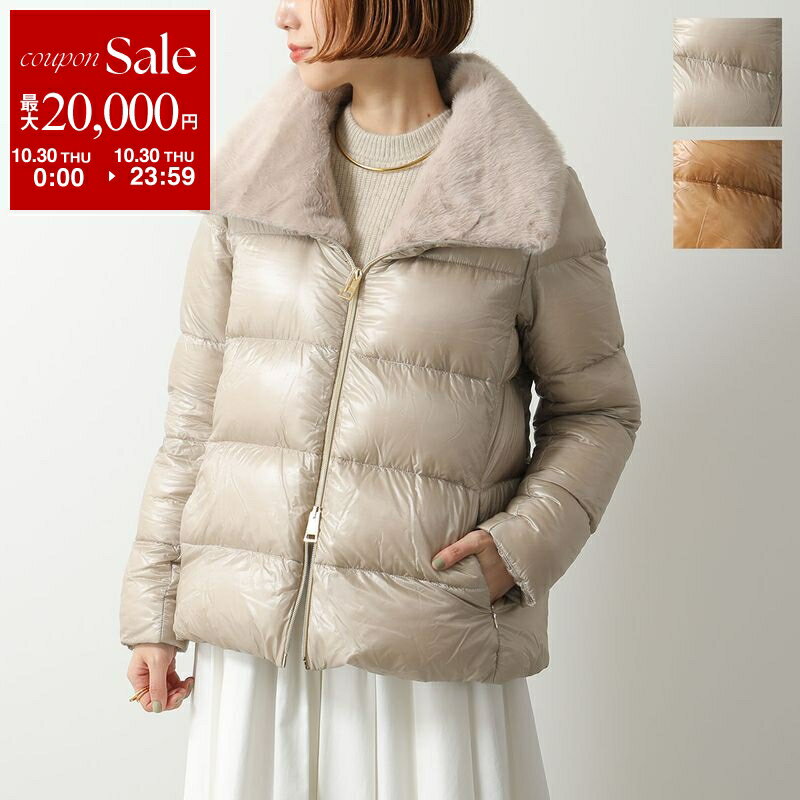 【10/30限定・最大2万円OFFクーポン配布中】HERNO ヘルノ ダウンジャケット PI001923D 12017Z レディース ナイロンウルトラライト ニューレディフェイクファー 撥水 スタンドカラー カラー2色のサムネイル