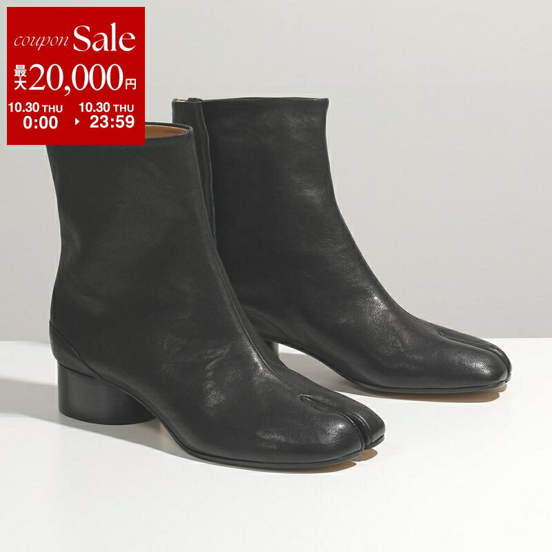 【10/30限定・最大2万円OFFクーポン配布中】MAISON MARGIELA メゾンマルジェラ S58WU0273 P3753 Tabi ヴィンテージレザー 足袋 タビブーツ 3cmヒール ショートブーツ 靴 レディース カラー3色 S58WU0273P3753T8013のサムネイル