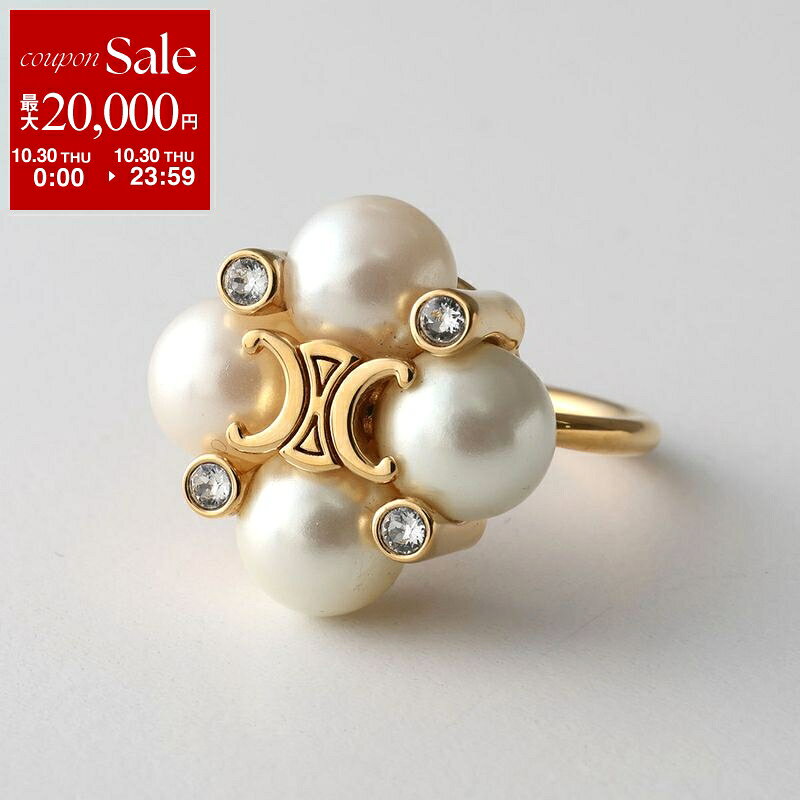 【10/30限定・最大2万円OFFクーポン配布中】CELINE セリーヌ リング レ・ペルル 461JX6RPS.01GI レディース パール トリオンフ アクセサリー 指輪 Gold/Ivory