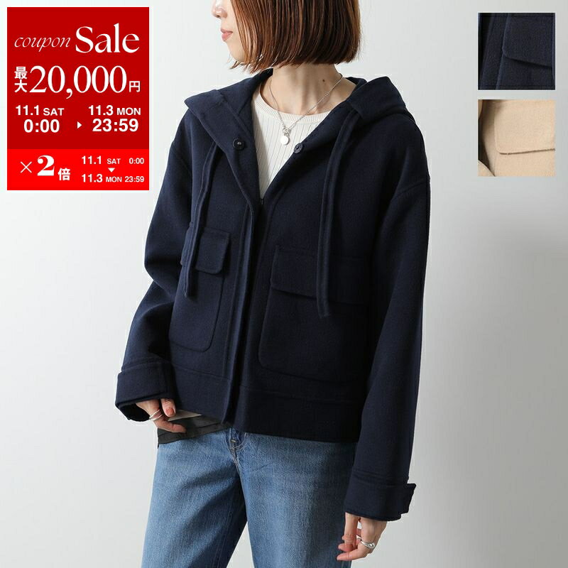 【11/1～11/3限定・最大2万円OFFクーポン配布中】WEEKEND MAX MARA ウィークエンド マックスマーラ ショートコート GARY ゲリー ピュア ウール フーデット ジャケット クロップド カラー2色のサムネイル