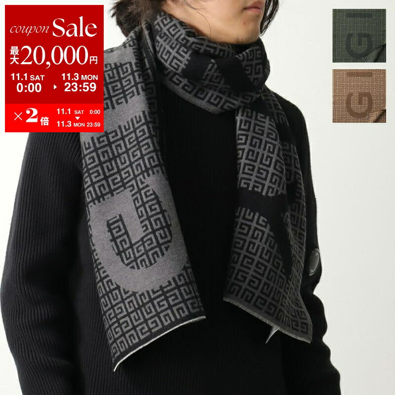 GIVENCHY ジバンシー　総柄　マフラー　ストール　キャメル GIVENCHY ジバンシー 総柄 マフラー ストール キャメル