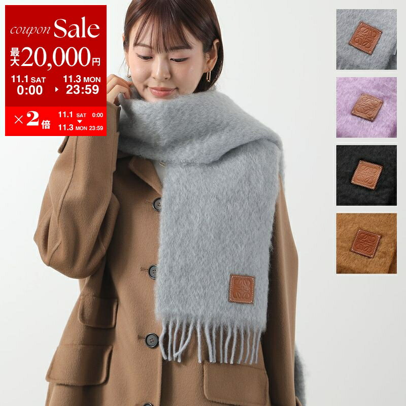 LOEWE マフラー　ウール/モヘア　使用感　少　美品 LOEWE [正規ラッピング済] ロエベ マフラー モヘア ウール