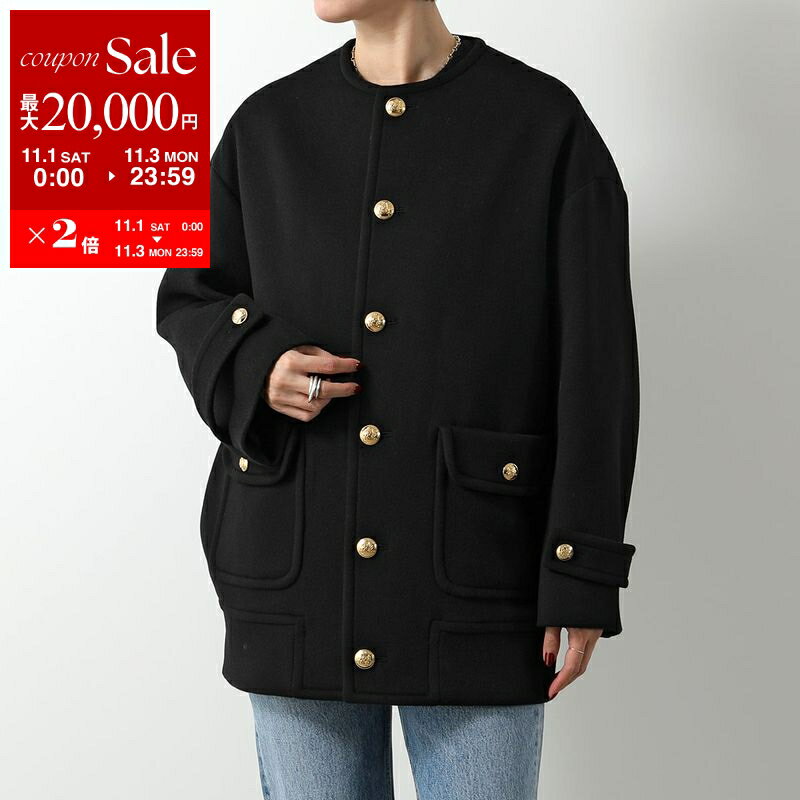 【11/1～11/3限定・最大2万円OFFクーポン配布中】CELINE セリーヌ ノーカラーコート 2M20B 6700 レディース チェルシーコート ミドルコート カシミヤ ダブルフェイス 38NOのサムネイル