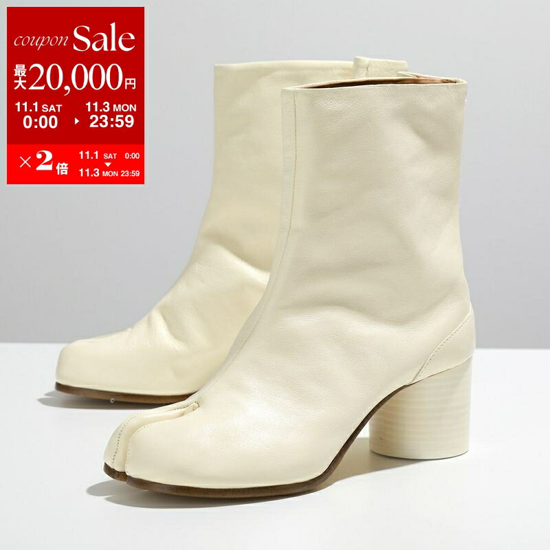 【11/1～11/3限定・最大2万円OFFクーポン配布中】MAISON MARGIELA メゾンマルジェラ タビブーツ Tabi S58WU0246 P3753 レディース ナッパレザー アンクル ショートブーツ 6cmヒール 足袋 靴 T1003のサムネイル