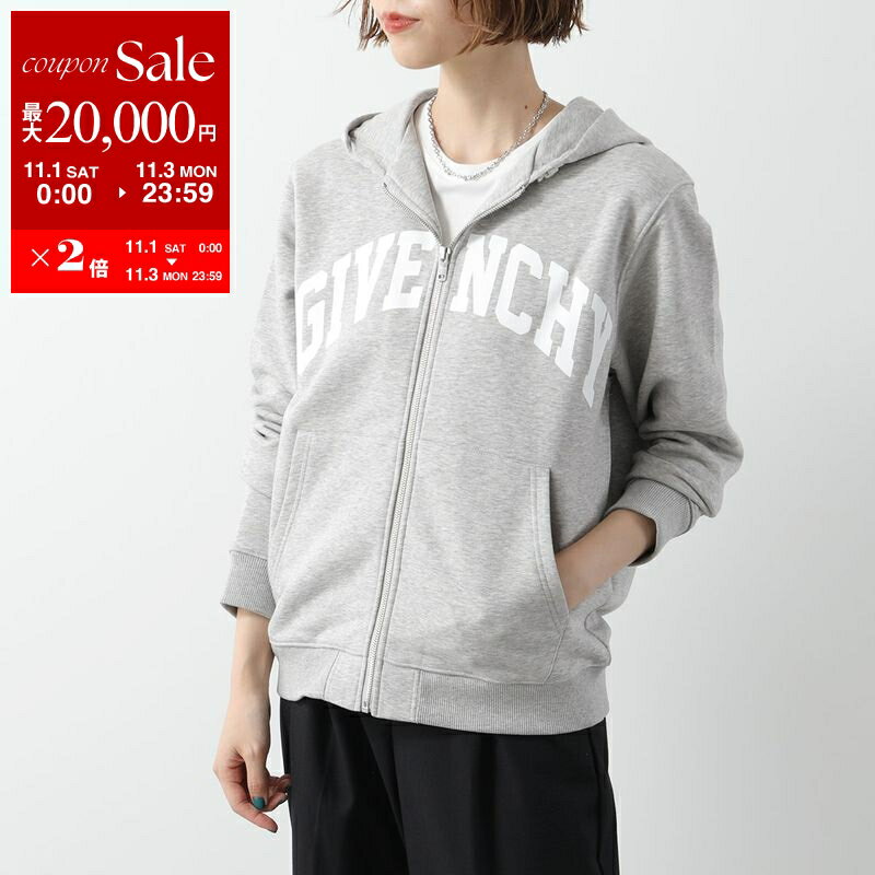 楽天インポートセレクトmusee【11/1～11/3限定・最大2万円OFFクーポン配布中】GIVENCHY KIDS ジバンシィ キッズ パーカー H30319 レディース ガールズ スウェット 長袖 ジップアップ 裏起毛 A01/GREY