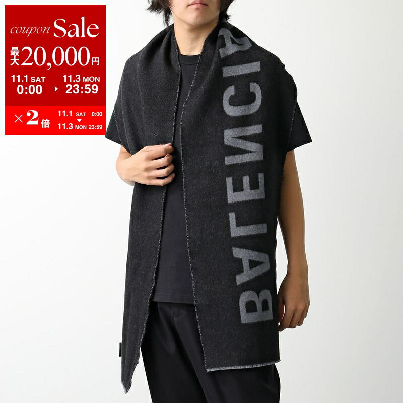 【週末限定値下げ】BALENCIAGA ダウンマフラー BALENCIAGA - 5725 バレンシアガ ナイロン ロゴ マフラー ダウン