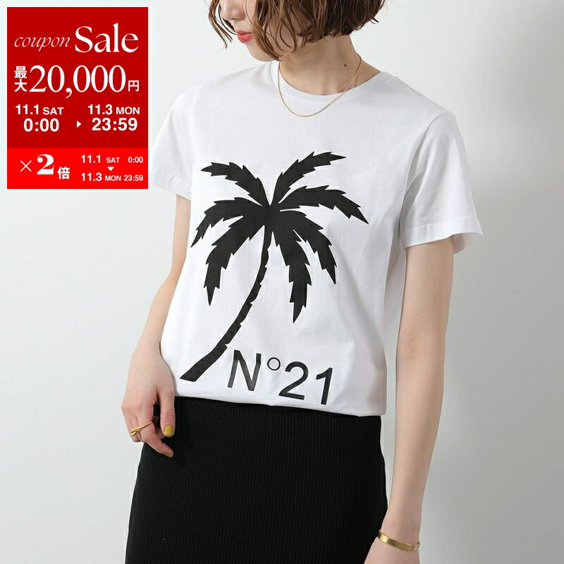 楽天インポートセレクトmusee【11/1～11/3限定・最大2万円OFFクーポン配布中】N°21 KIDS ヌメロヴェントゥーノ キッズ Tシャツ N2104G N0080 レディース ボーイズ 半袖 カットソー コットン クルーネック ロゴ 0N100