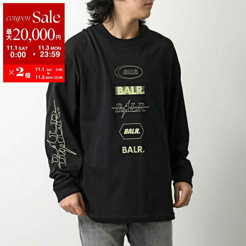 【新品・未使用】BALR ロンT XL メンズ　ロゴ　日本限定デザイン ブラック BALR. ボーラー Tシャツ 長袖 メンズ ロンT ロゴ バックプリント