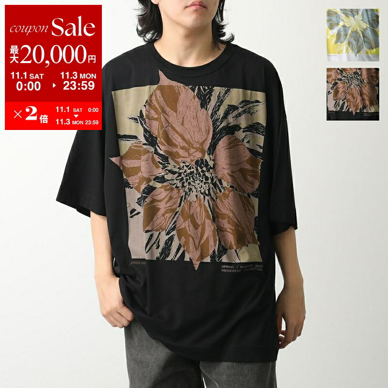 (美品)(M)DRIES VAN NOTEN フラワープリント ポロシャツ 美品)(M)DRIES VAN NOTEN フラワープリント ポロシャツ ドリス