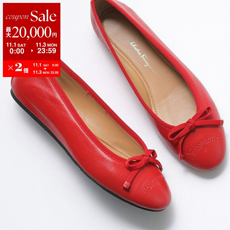 【新品】Salvatore　Ferragamoフラットシューズ 7½ C バレリーナシューズ - ウィメンズ | Ferragamo
