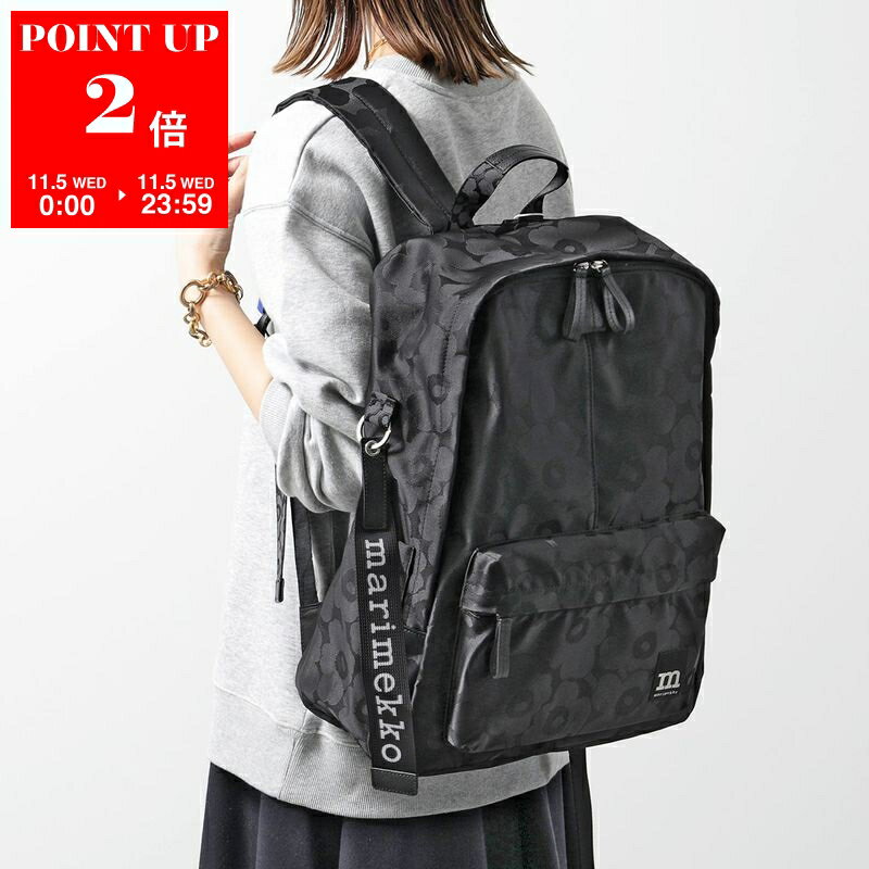marimekko マリメッコ バックパック ZIP TOP BACKPACK UNIKKO ジップ トップ ウニッコ 093324 レディース バッグ リュック ロゴ 鞄 999のサムネイル
