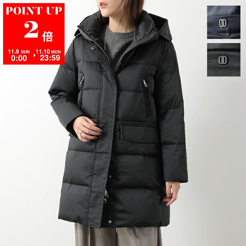 デュノ ダウン レディース DUNO デュノ ダウンコート CIRCE MESTRE レディース フード付き サテン スタンドカラー カラー2色