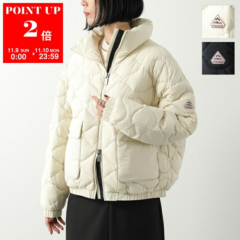 楽天インポートセレクトmuseePYRENEX ピレネックス ダウンジャケット ENOLA エノラ HWY055 レディース ナイロン スタンドカラー キルティング ショート丈 カラー2色
